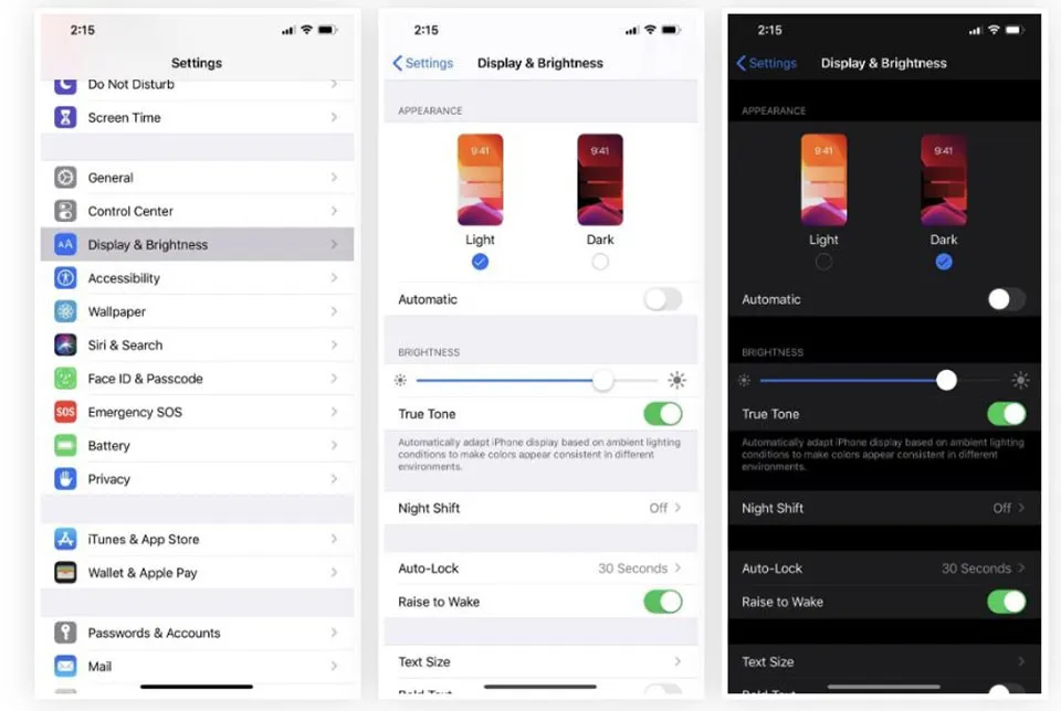 Cách bật Dark Mode trong iOS 13 trên iPhone