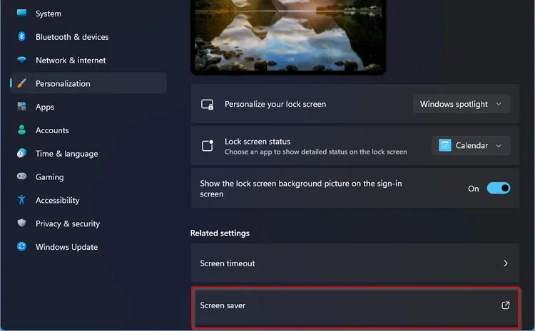 Cách bật hoặc tắt trình bảo vệ màn hình Screensaver trên Windows 11