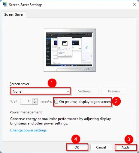 Cách bật hoặc tắt trình bảo vệ màn hình Screensaver trên Windows 11