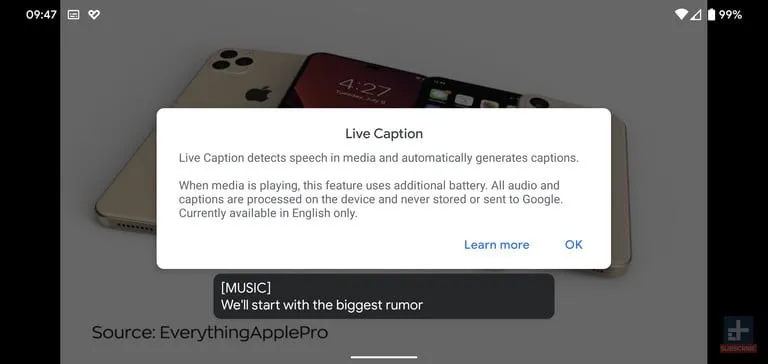 Cách bật Live Captions trên Android 10