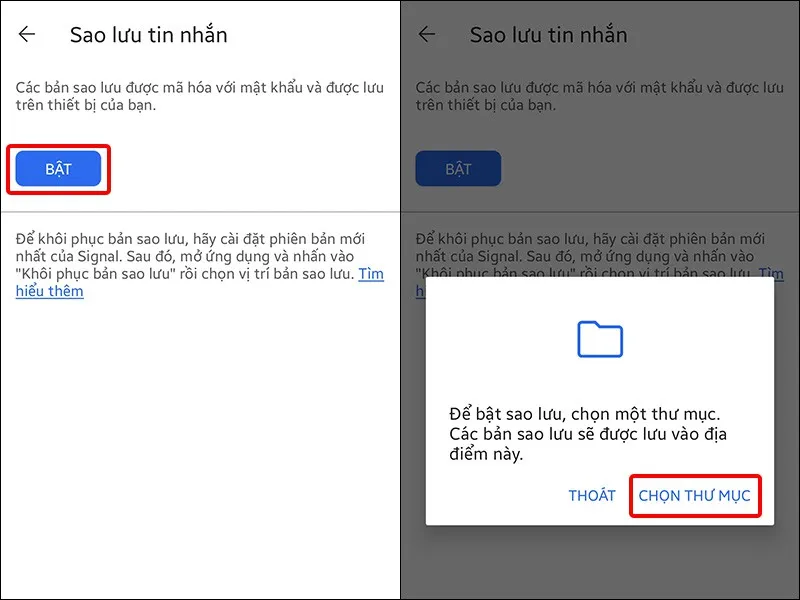 Cách bật sao lưu tin nhắn trên ứng dụng Signal cực dễ