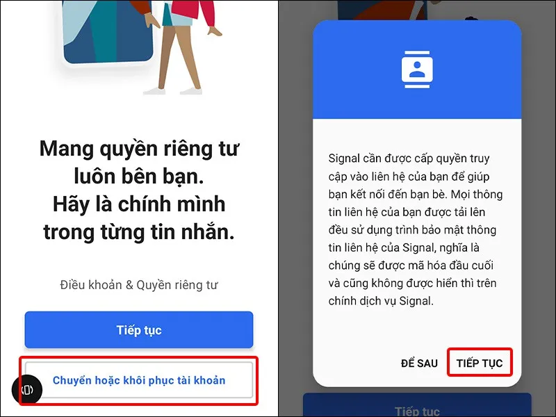 Cách bật sao lưu tin nhắn trên ứng dụng Signal cực dễ