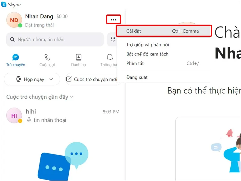 Cách bật, tắt chia sẻ vị trí trên ứng dụng Skype cực nhanh chóng