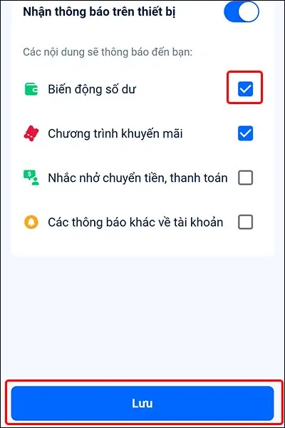 Cách bật/tắt thông báo biến động số dư trên ZaloPay cực kỳ đơn giản và nhanh chóng