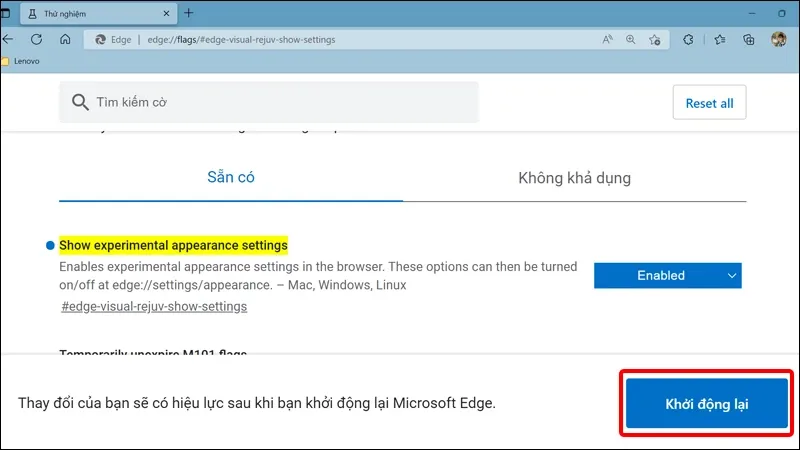 Cách bật thanh tab nổi tuyệt đẹp trên Microsoft Edge