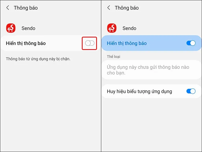 Cách bật thông báo trên ứng dụng Sendo vô cùng đơn giản và nhanh chóng