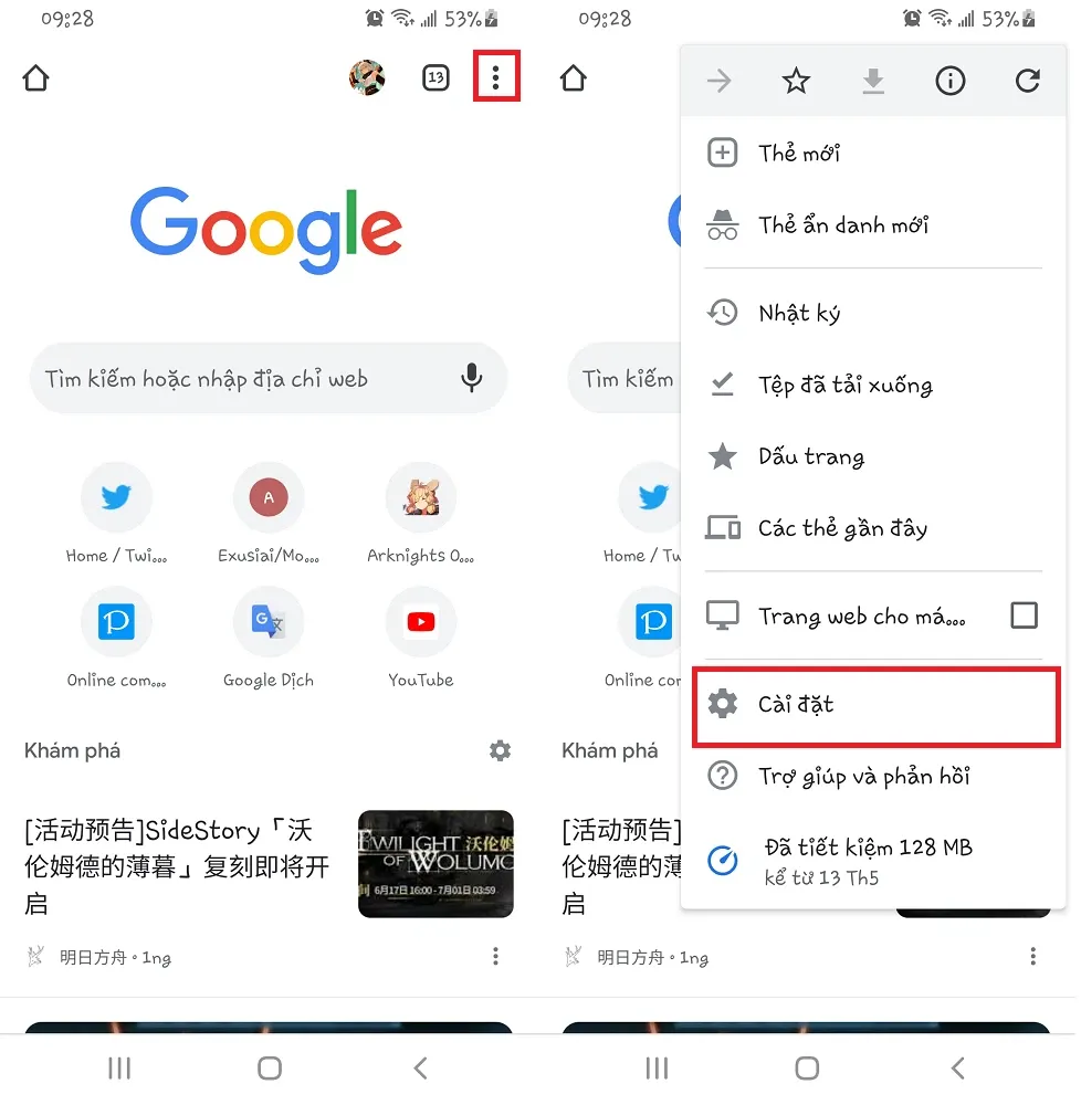 Cách bật tính năng chặn quảng cáo của Chrome trên Android