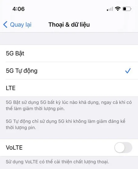 Cách bật và sử dụng 5G trên iPhone 12