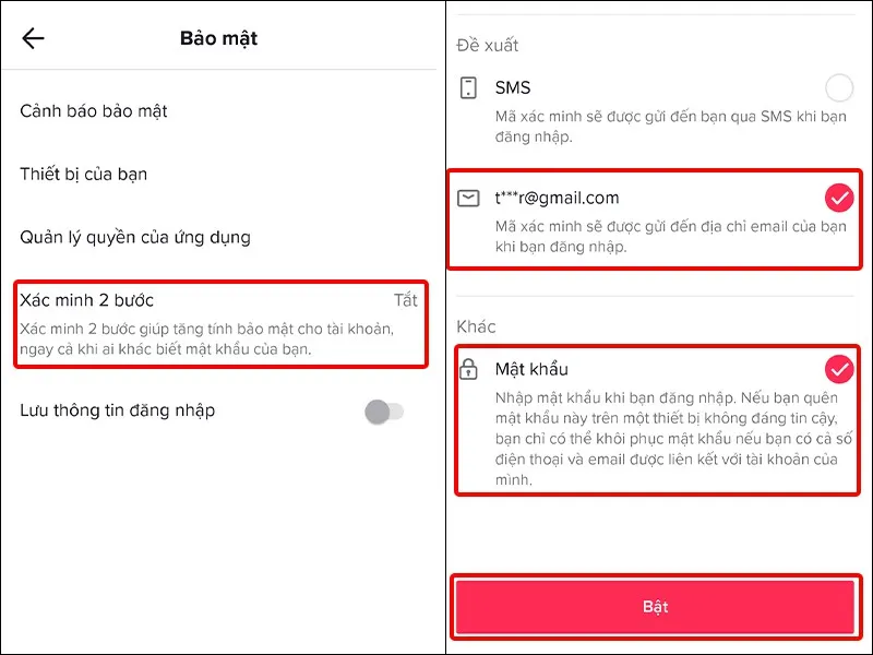Cách bật xác minh 2 bước trên TikTok cực dễ