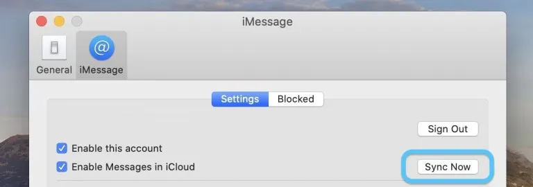 Cách buộc iMessage đồng bộ với iCloud trên Mac