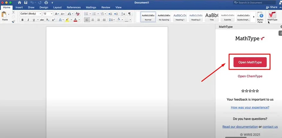 Cách cài đặt MathType vào Word cho MacBook
