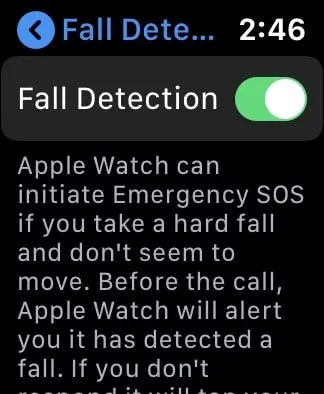 Cách cài đặt phát hiện té ngã trên Apple Watch