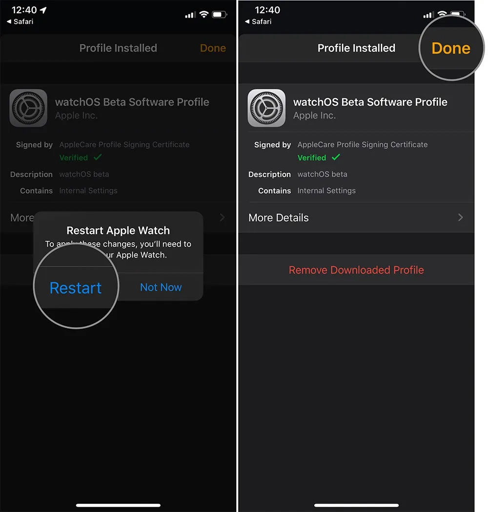 Cách cài đặt watchOS 6 Beta 8 trên Apple Watch