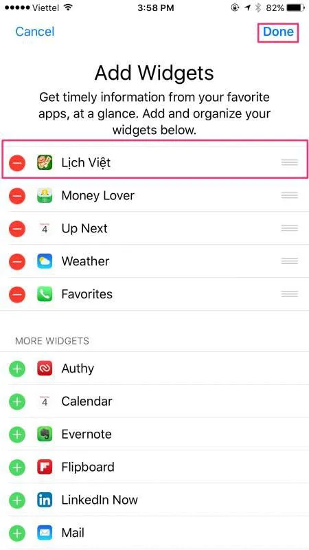 Cách cài lịch âm dương cho iPhone ngay trên Widget