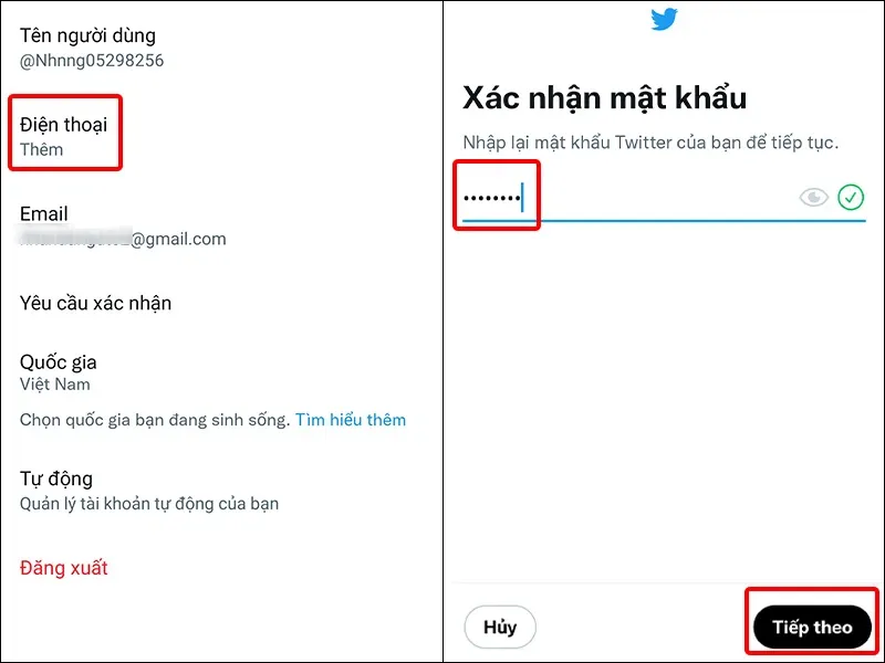 Cách cập nhật số điện thoại Twitter đơn giản, nhanh chóng