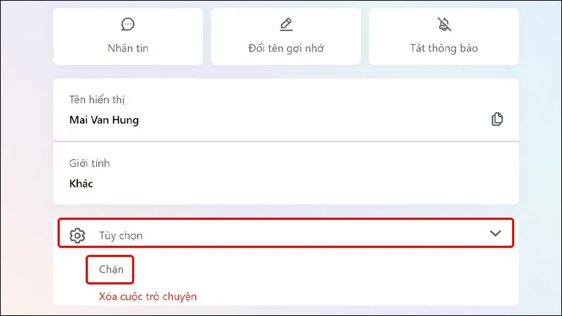 Cách chặn, bỏ chặn liên hệ trên ứng dụng Halome vô cùng đơn giản, nhanh chóng