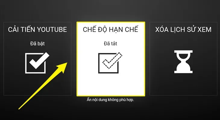 Cách chặn kênh Youtube trên tivi lọc bỏ các nội dung xấu