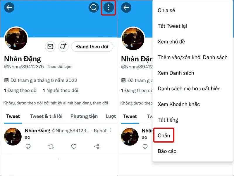 Cách chặn người dùng Twitter trên điện thoại và máy tính cực nhanh