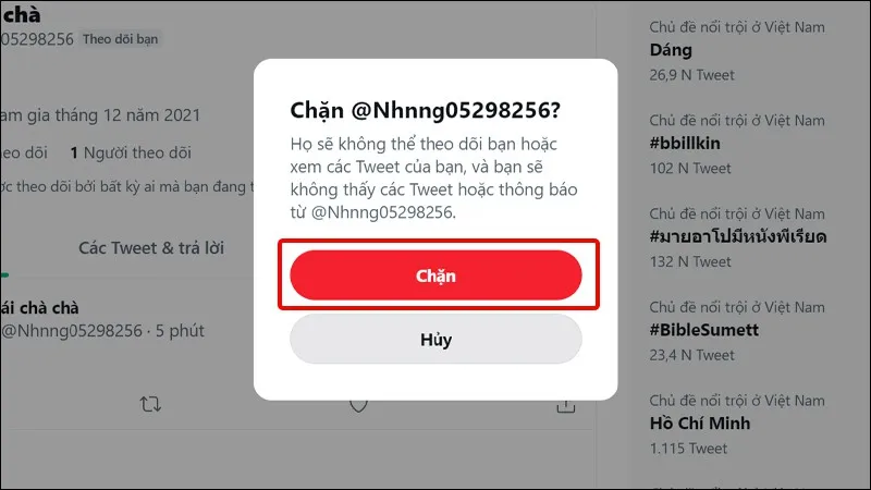 Cách chặn người dùng Twitter trên điện thoại và máy tính cực nhanh