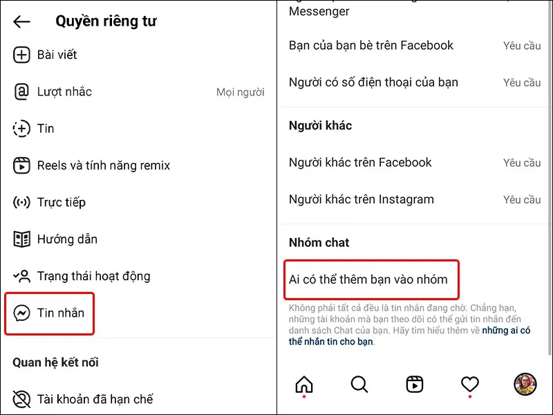 Cách chặn người lạ thêm vào nhóm trên Instagram đơn giản, nhanh chóng