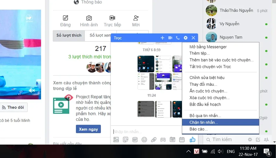 Cách chặn tin nhắn Facebook có thể bạn chưa biết