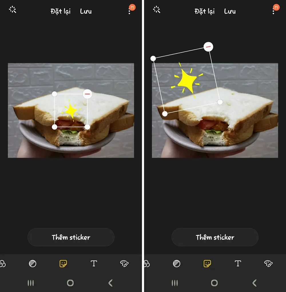 Cách chèn sticker và chữ vào ảnh trên điện thoại Samsung