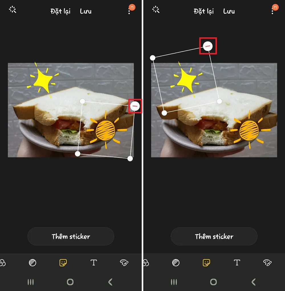 Cách chèn sticker và chữ vào ảnh trên điện thoại Samsung