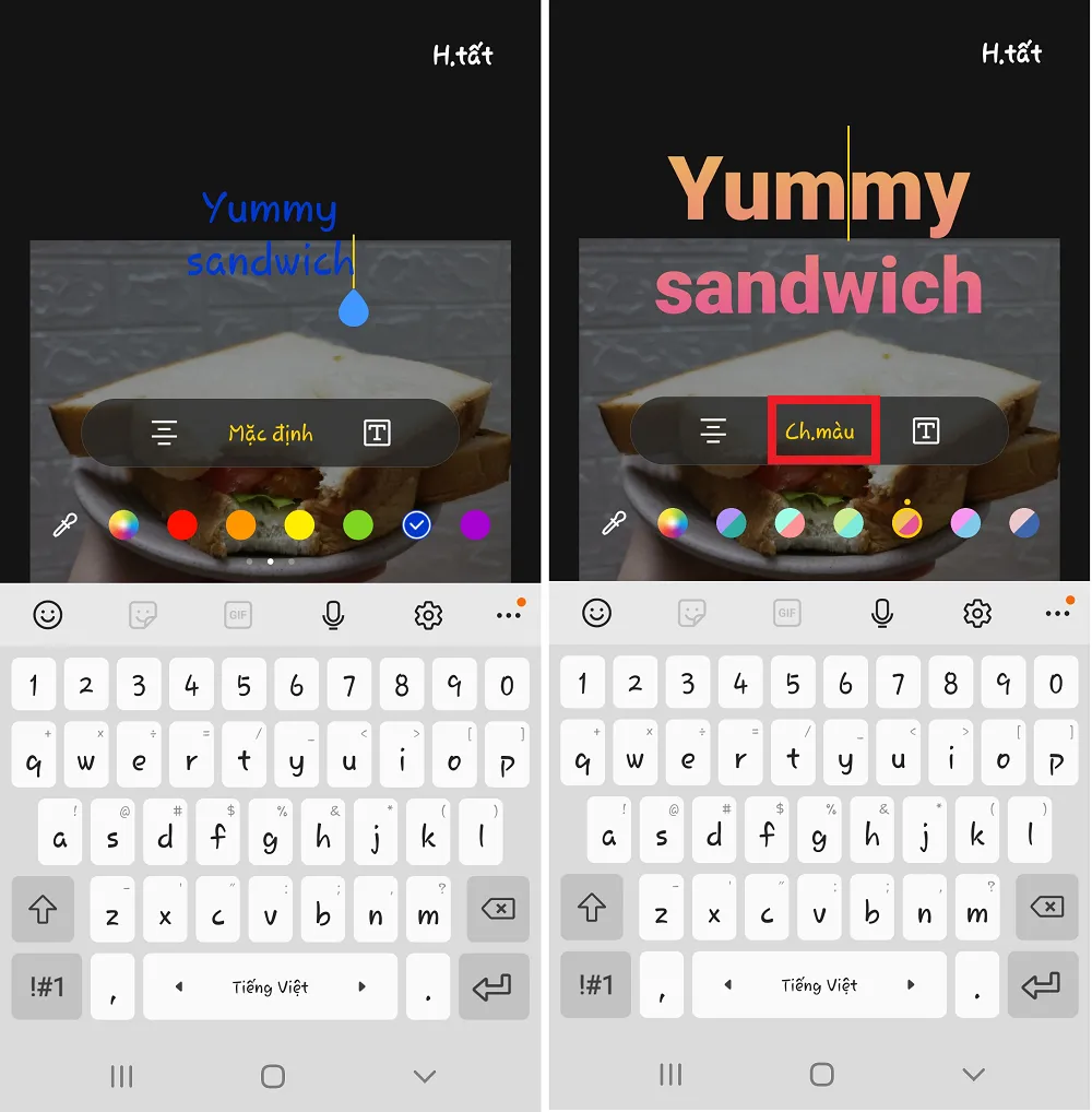 Cách chèn sticker và chữ vào ảnh trên điện thoại Samsung