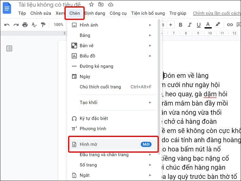 Cách chèn Watermark trong Google Docs siêu đơn giản