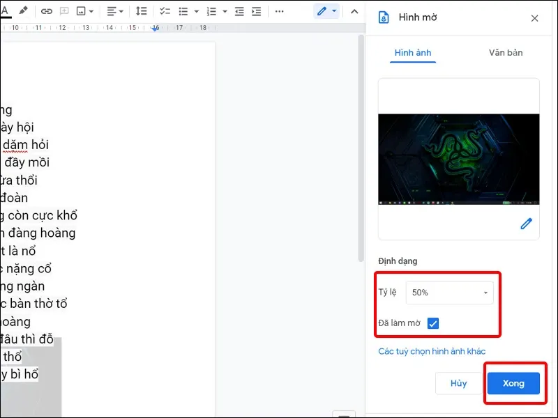 Cách chèn Watermark trong Google Docs siêu đơn giản