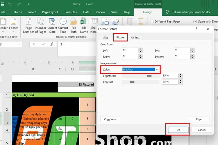 Cách chèn Watermark vào Excel cho tất cả các trang tính cực đơn giản trong “phút mốt”