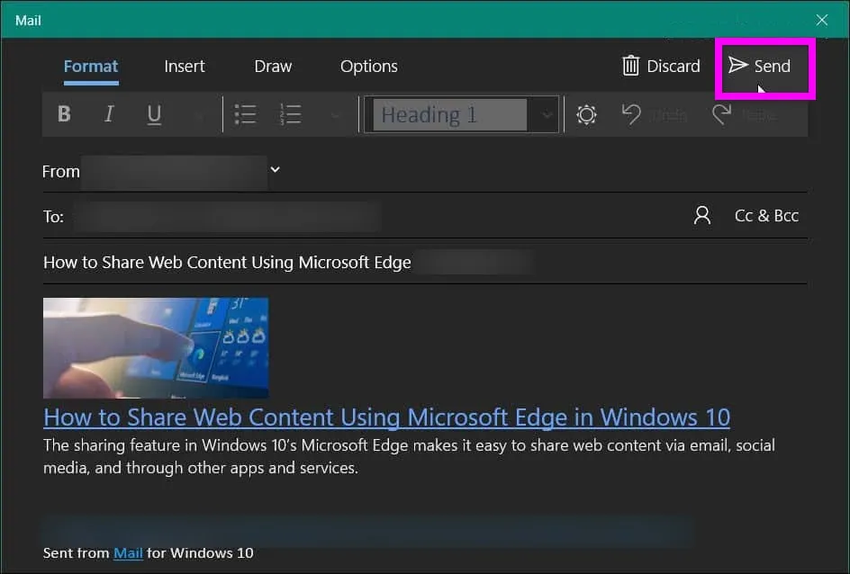 Cách chia sẻ nội dung web bằng Microsoft Edge