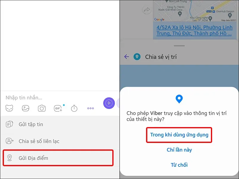 Cách chia sẻ số điện thoại, địa điểm trên Viber cực đơn giản