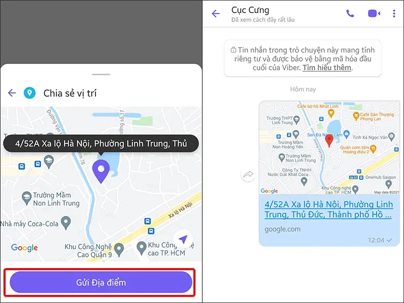 Cách chia sẻ số điện thoại, địa điểm trên Viber cực đơn giản