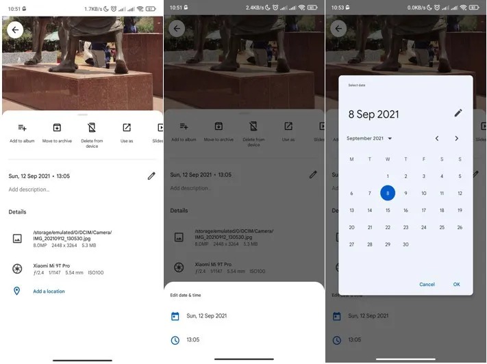 Cách chỉnh sửa ngày và giờ nội dung trong Google Photos