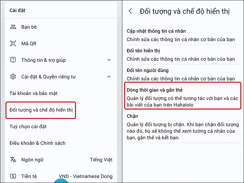 Cách chỉnh sửa quyền riêng tư trên Hahalolo vô cùng dễ dàng