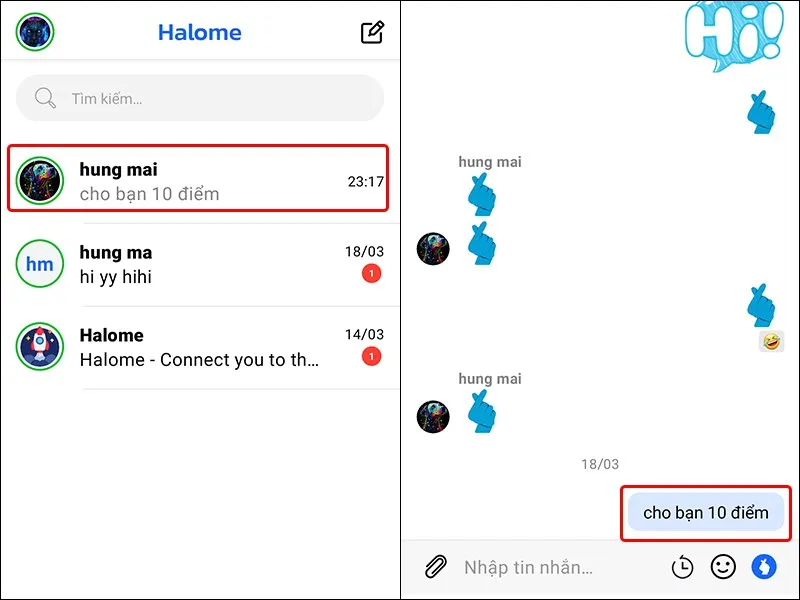 Cách chỉnh sửa tin nhắn đã gửi trên ứng dụng Halome vô cùng đơn giản và nhanh chóng