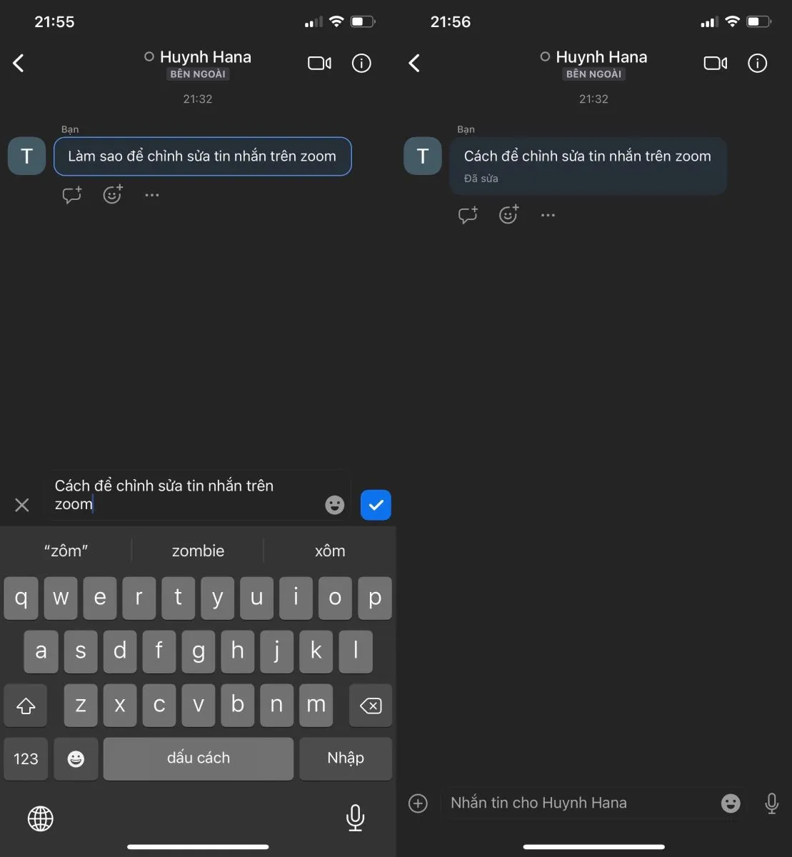 Cách chỉnh sửa và cách xóa tin nhắn trên Zoom vô cùng đơn giản