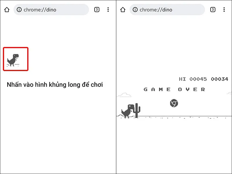 Cách chơi game Khủng long ngay trên điện thoại Android