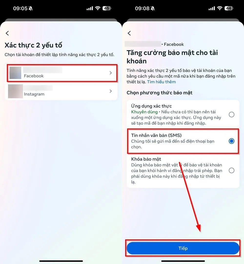 Cách chọn phương thức bảo mật trên Facebook bằng tin nhắn SMS để bảo vệ tài khoản tuyệt đối