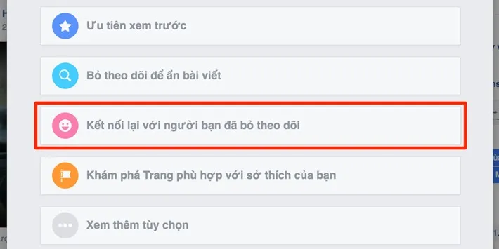 Cách chuộc lại lỗi lầm sau khi ấn nhầm nút Unfollow trên Facebook