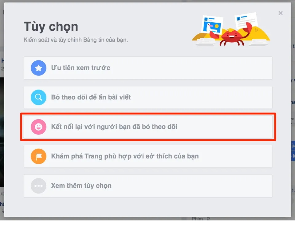 Cách chuộc lại lỗi lầm sau khi ấn nhầm nút Unfollow trên Facebook