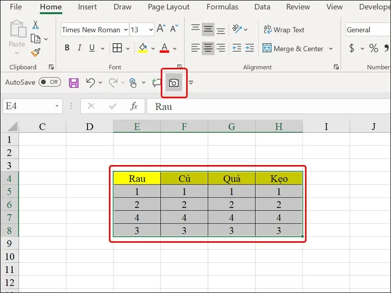 Cách chụp ảnh màn hình trong Excel tiện lợi, nhanh chóng