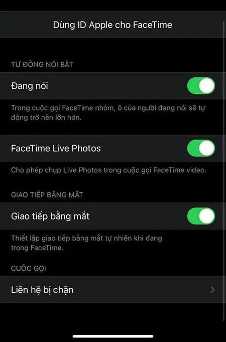 Cách chụp Live Photo trong cuộc gọi FaceTime