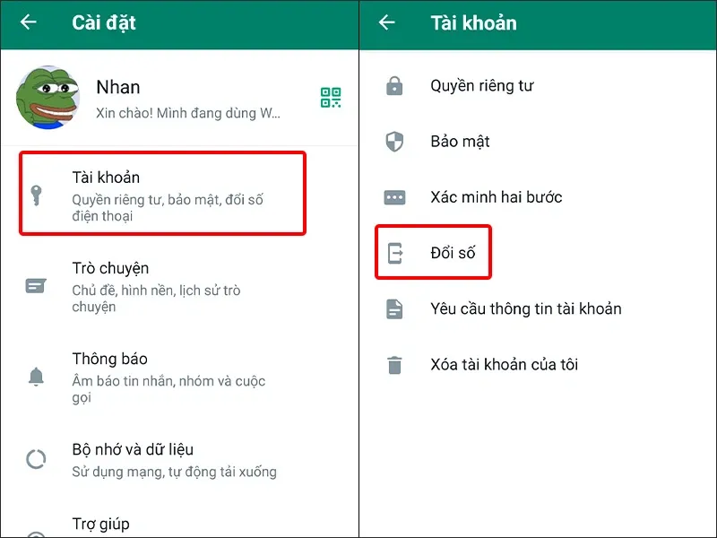 Cách chuyển đổi số điện thoại WhatsApp cực dễ