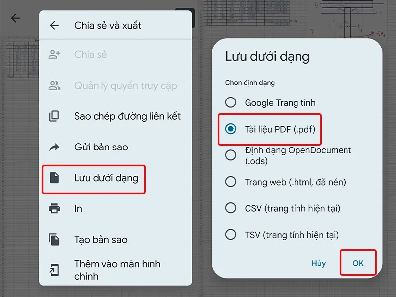 Cách chuyển file XLSX trong Google Trang tính sang PDF đơn giản