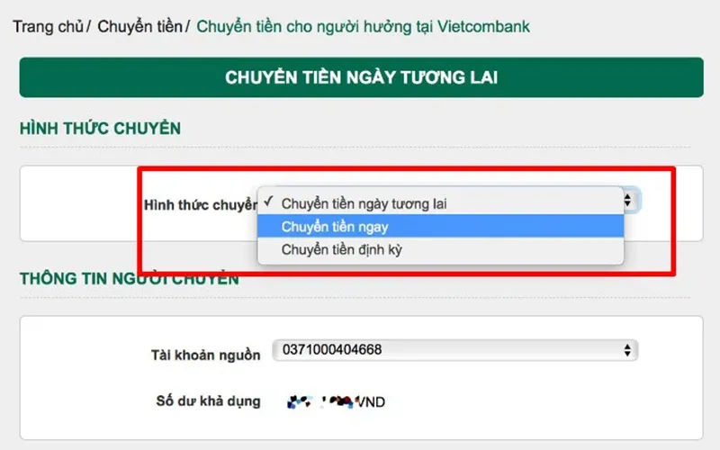 Cách chuyển tiền Vietcombank nhanh chóng bằng điện thoại, máy tính