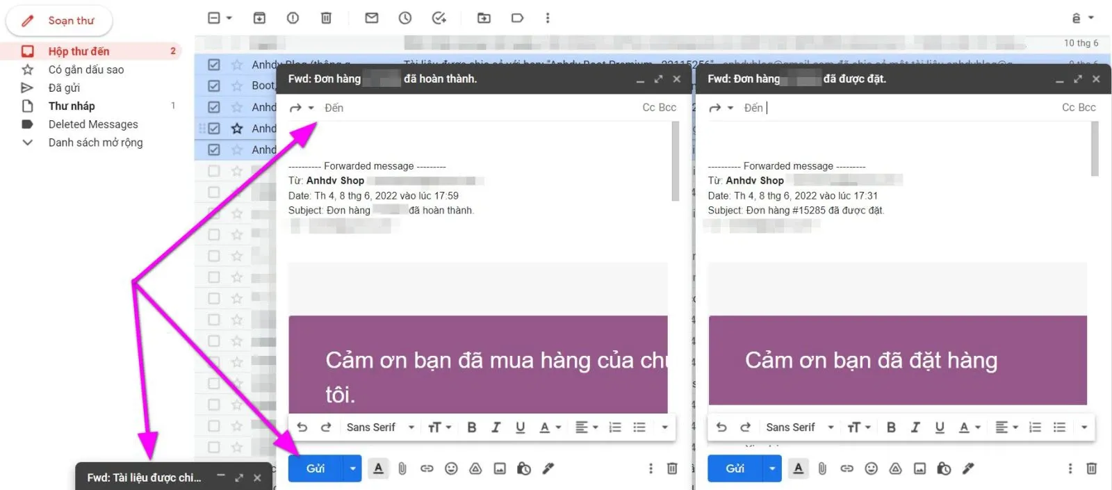 Cách chuyển tiếp nhiều email Gmail cùng lúc chỉ với một cú click