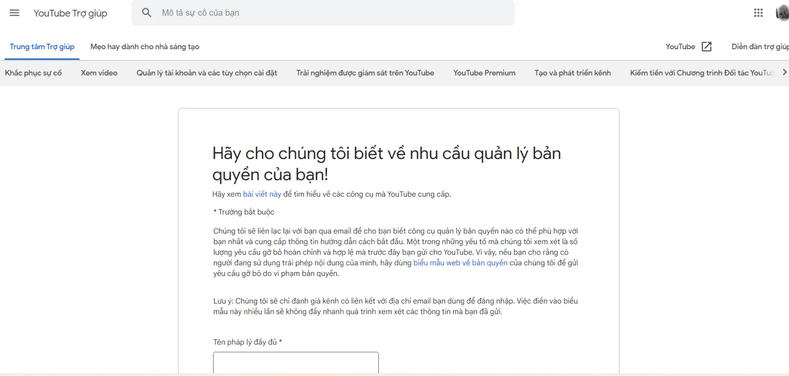 Cách đăng ký bản quyền YouTube cho kênh của bạn