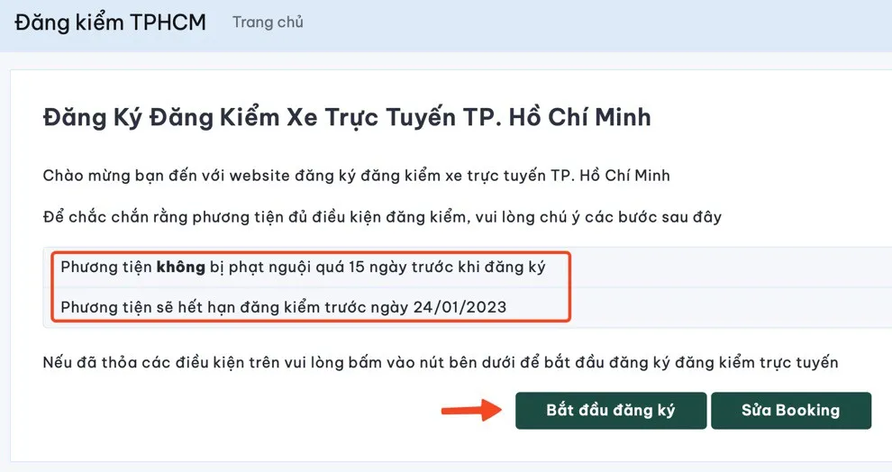 Cách đăng ký đăng kiểm trực tuyến tại TP.HCM tiện lợi, tiết kiệm thời gian